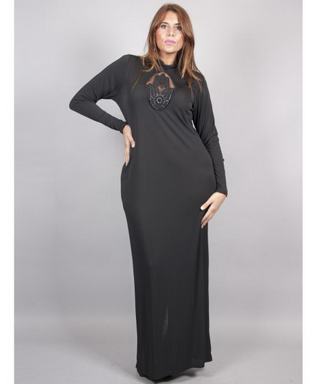 Robe longue droite noire