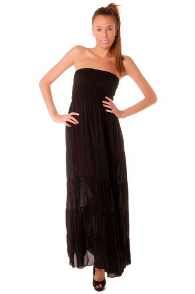 Robe longue noir ete