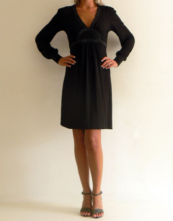 Robe manche longue noir