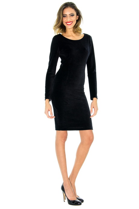 Robe noir a manche longue