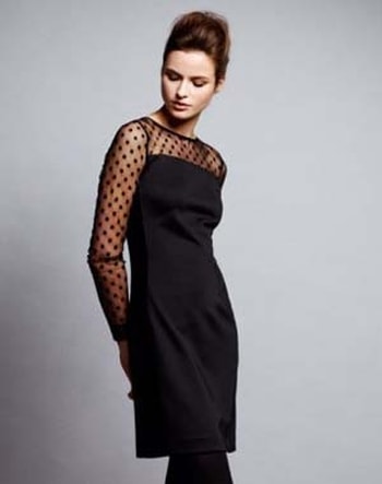 Robe noire droite chic