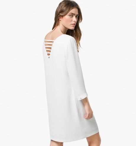 Robe blanche fluide femme