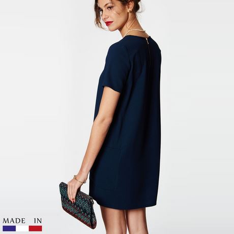 Robe bleu droite