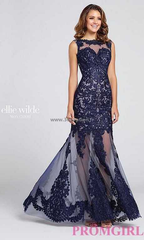 Robe de bal marine