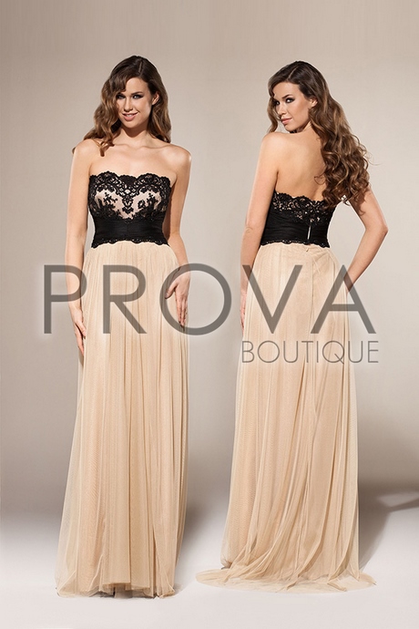 Robe de soirée longue beige