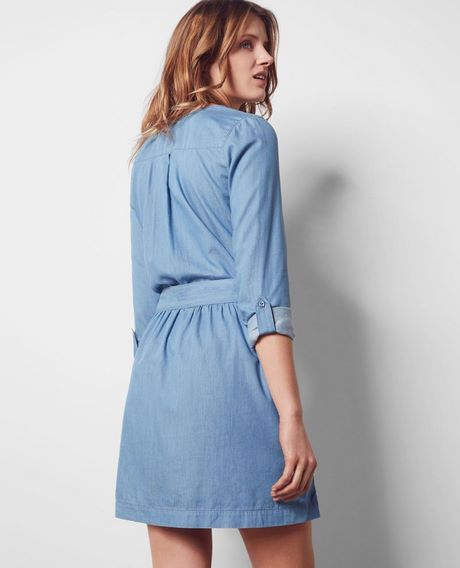 Robe denim tencel