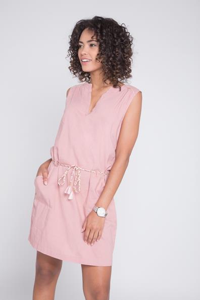 Robe droite rose pale