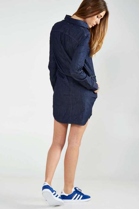 Robe en jean brut