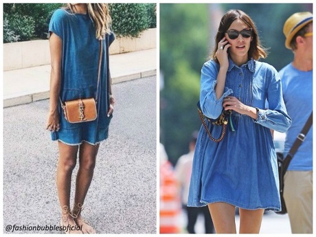 Robe en jean droite