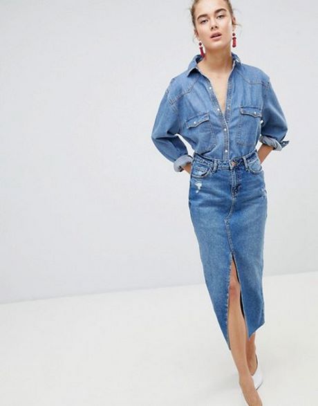 Robe jean femme longue