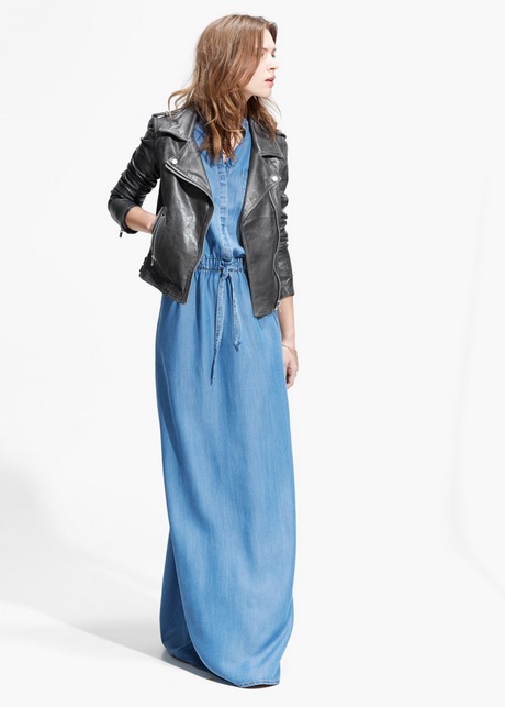 Robe longue en denim