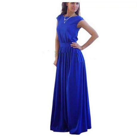 Robe longue été bleu