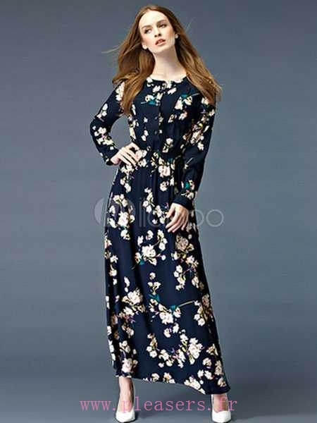 Robe longue été bleu