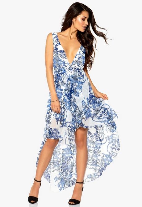 Robe longue été bleu