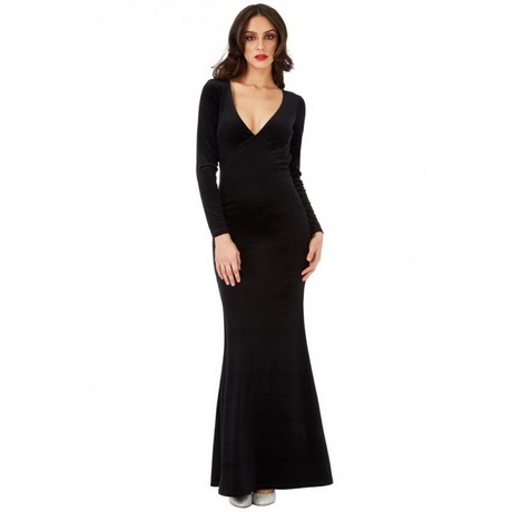 Robe longue noire simple