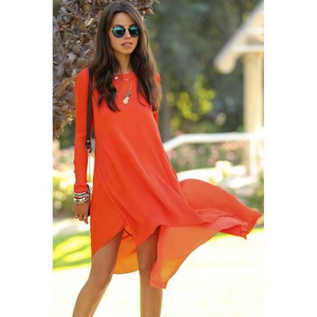 Robe manche longue fluide