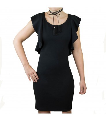 Robe noire longue droite