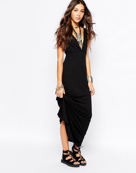 Robe noire longue ete