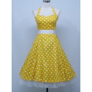 Robe pin up jaune