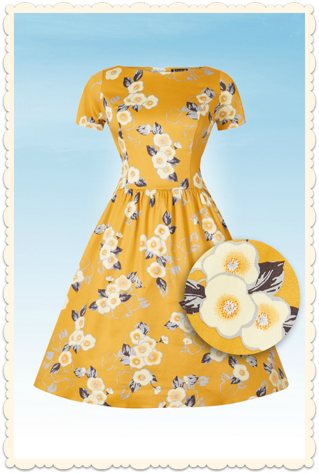 Robe pin up jaune