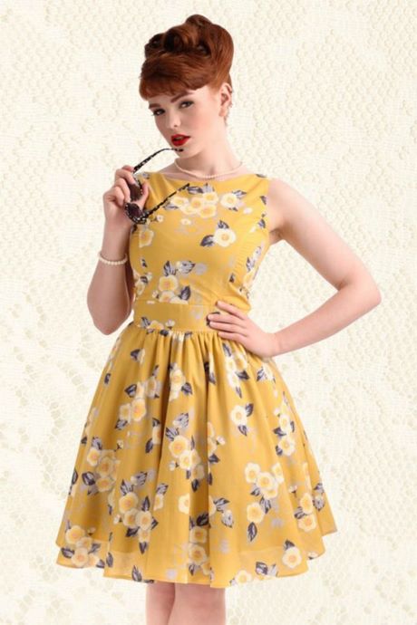 Robe pin up jaune