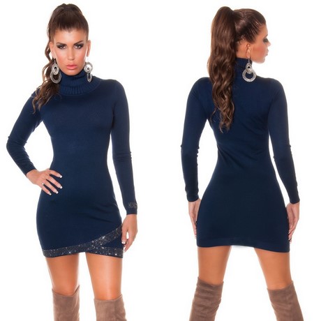 Robe pull bleu marine