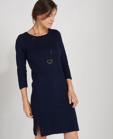 Robe pull bleu marine