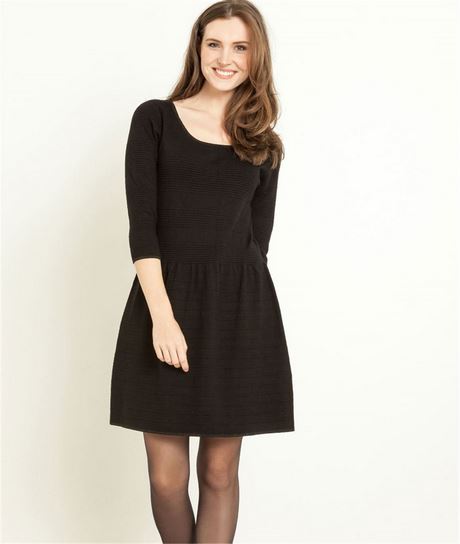 Robe pull noir femme