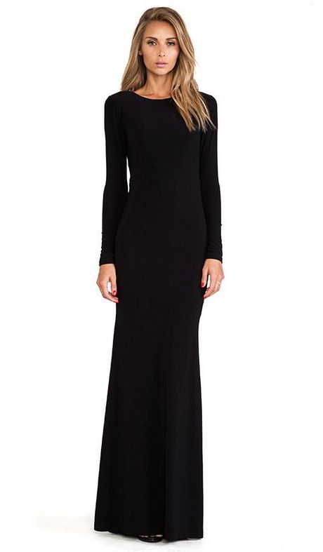 Longue robe noir simple