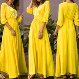 Maxi robe manches longues