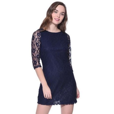 Robe a dentelle bleu