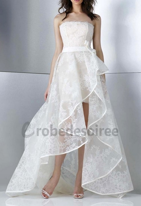 Robe blanche bustier dentelle