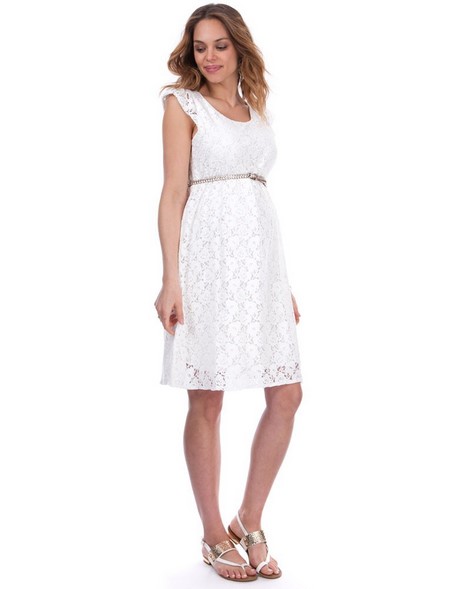 Robe blanche femme dentelle