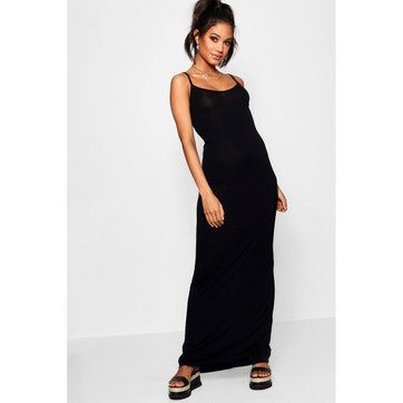 Robe débardeur noire longue