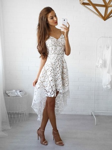 Robe dentelle blanche chic