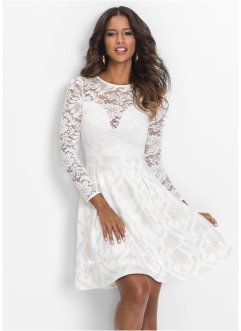 Robe dentelle blanche mi longue