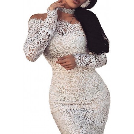 Robe dentelle blanche pas cher