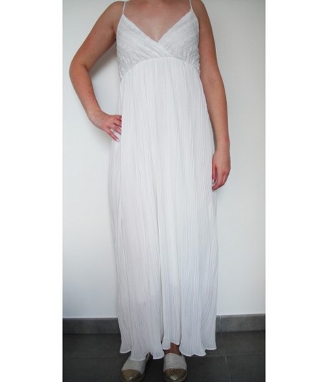 Robe dentelle longue blanche