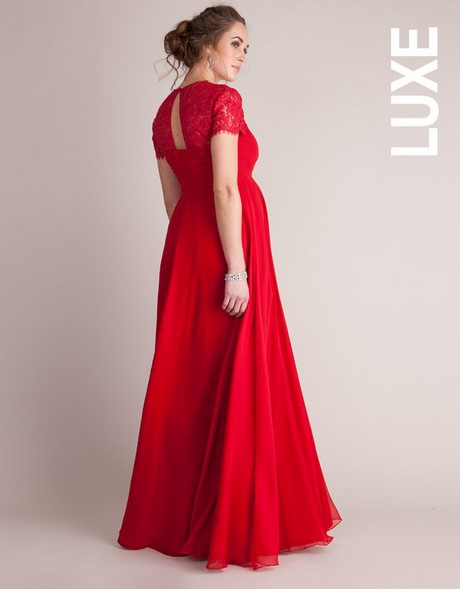 Robe dentelle longue rouge