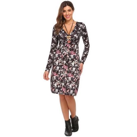 Robe fleurie manche longue