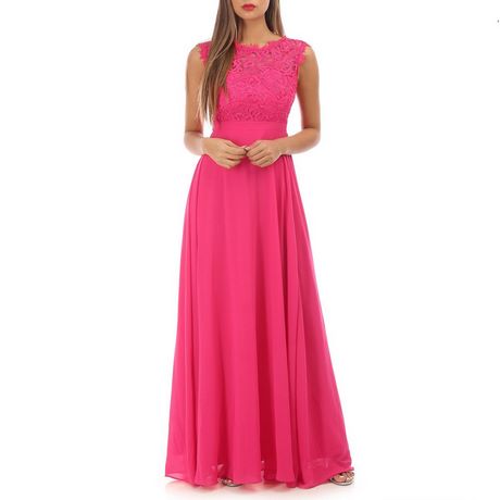 Robe fushia dentelle