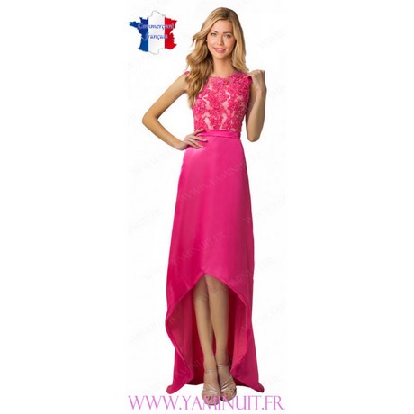 Robe fushia dentelle