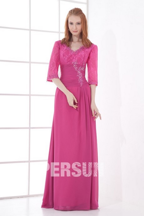 Robe fushia dentelle