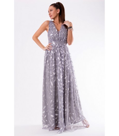 Robe gris longue