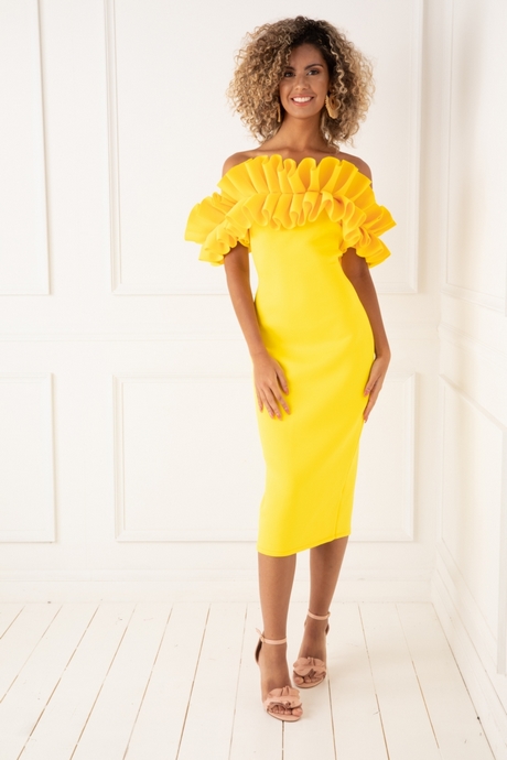 Robe jaune chic