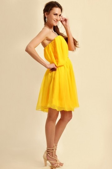 Robe jaune chic