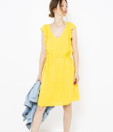 Robe jaune habillee