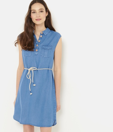 Robe jeans longue