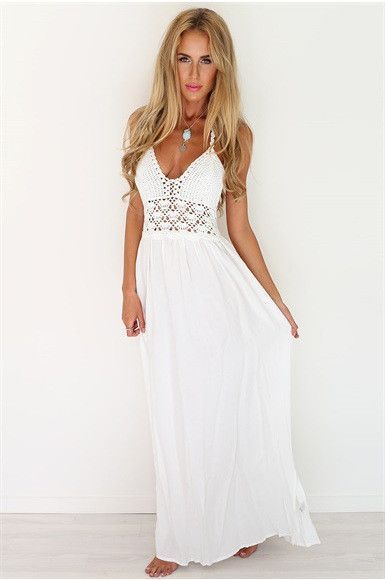 Robe longue et blanche