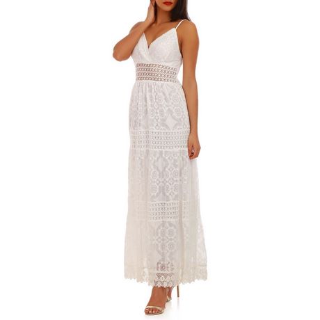 Robe longue femme blanche